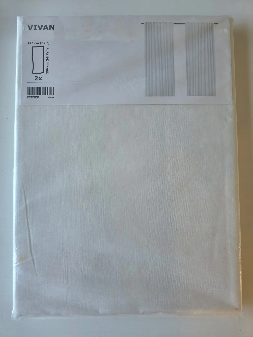 NWT~ IKEA White Window Panels (Set Of TWO Packages with TWO Panels Per Package)